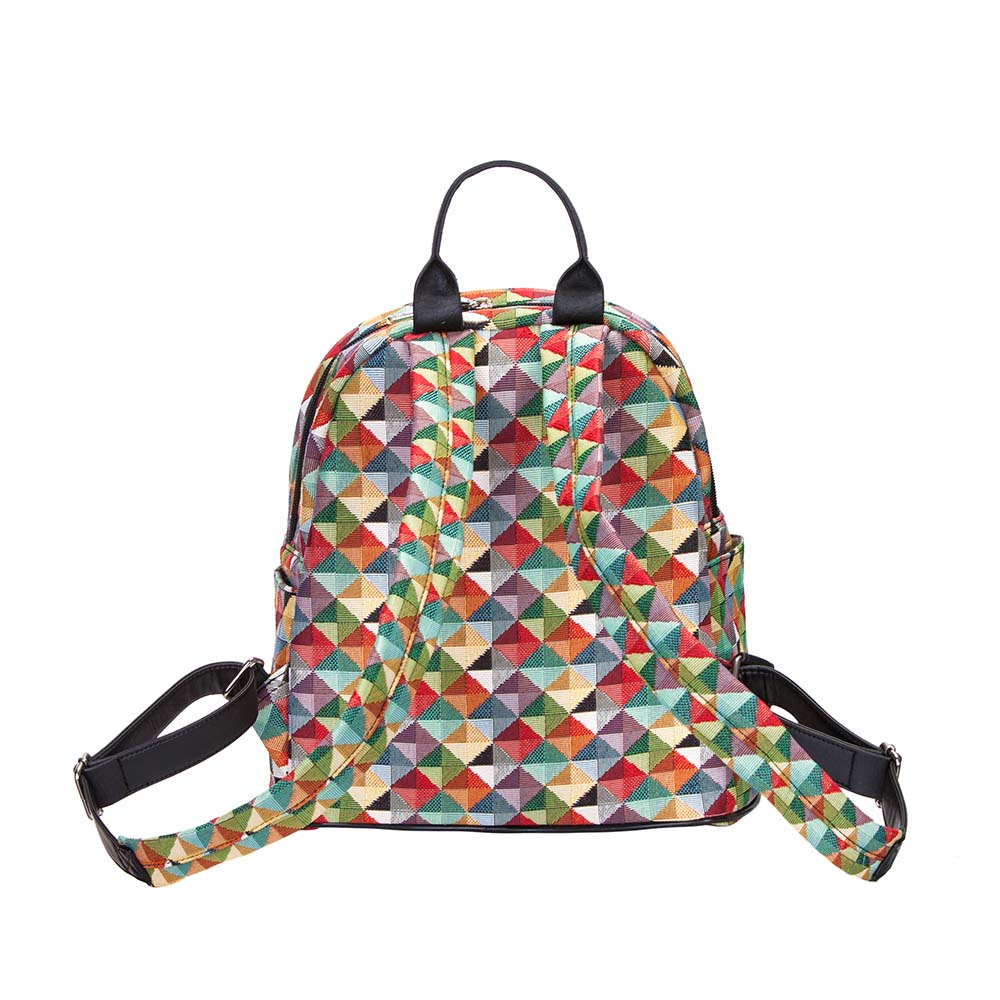 Multicolor Triangle Daypack Backpack