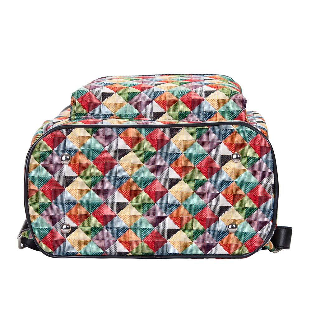 Multicolor Triangle Daypack Backpack