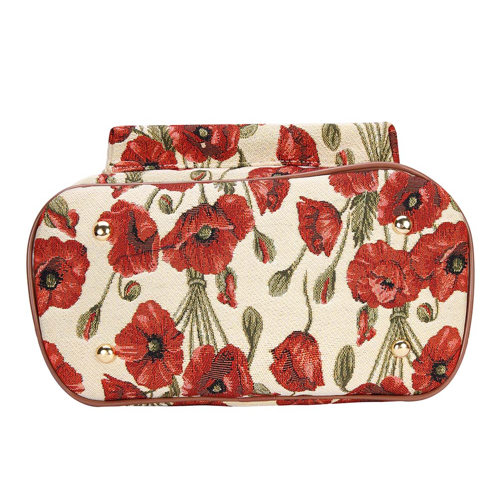 Red Poppy Floral Daypack Backpack