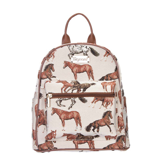 Running Horse Beige Daypack Backpack