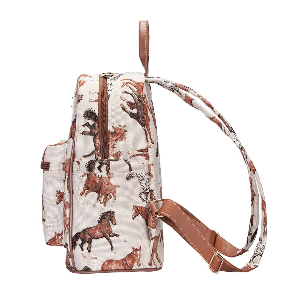 Running Horse Beige Daypack Backpack