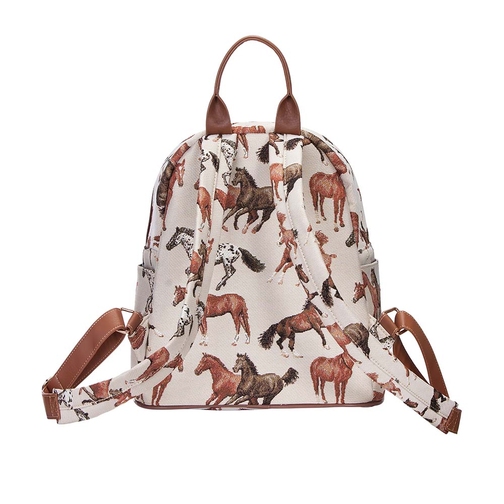 Running Horse Beige Daypack Backpack