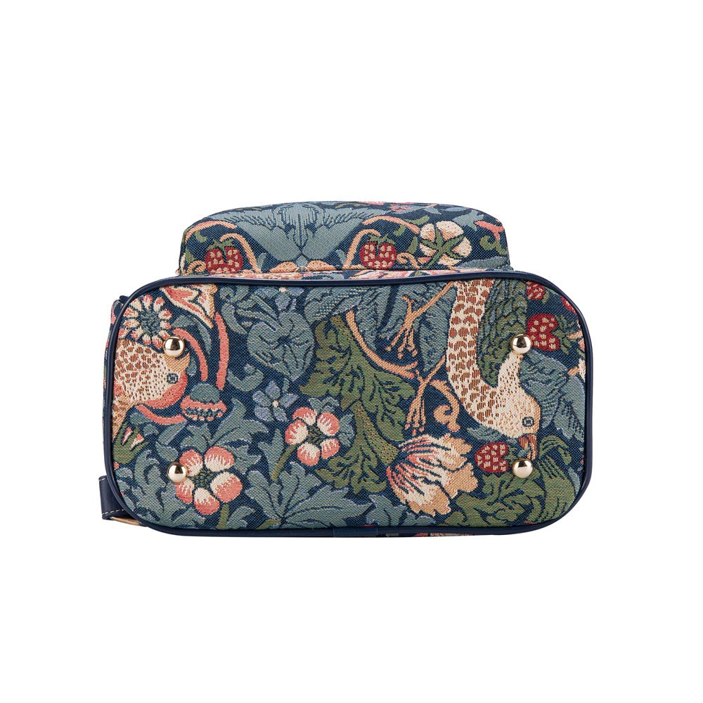 William Morris Strawberry Thief Blue Daypack Backpack