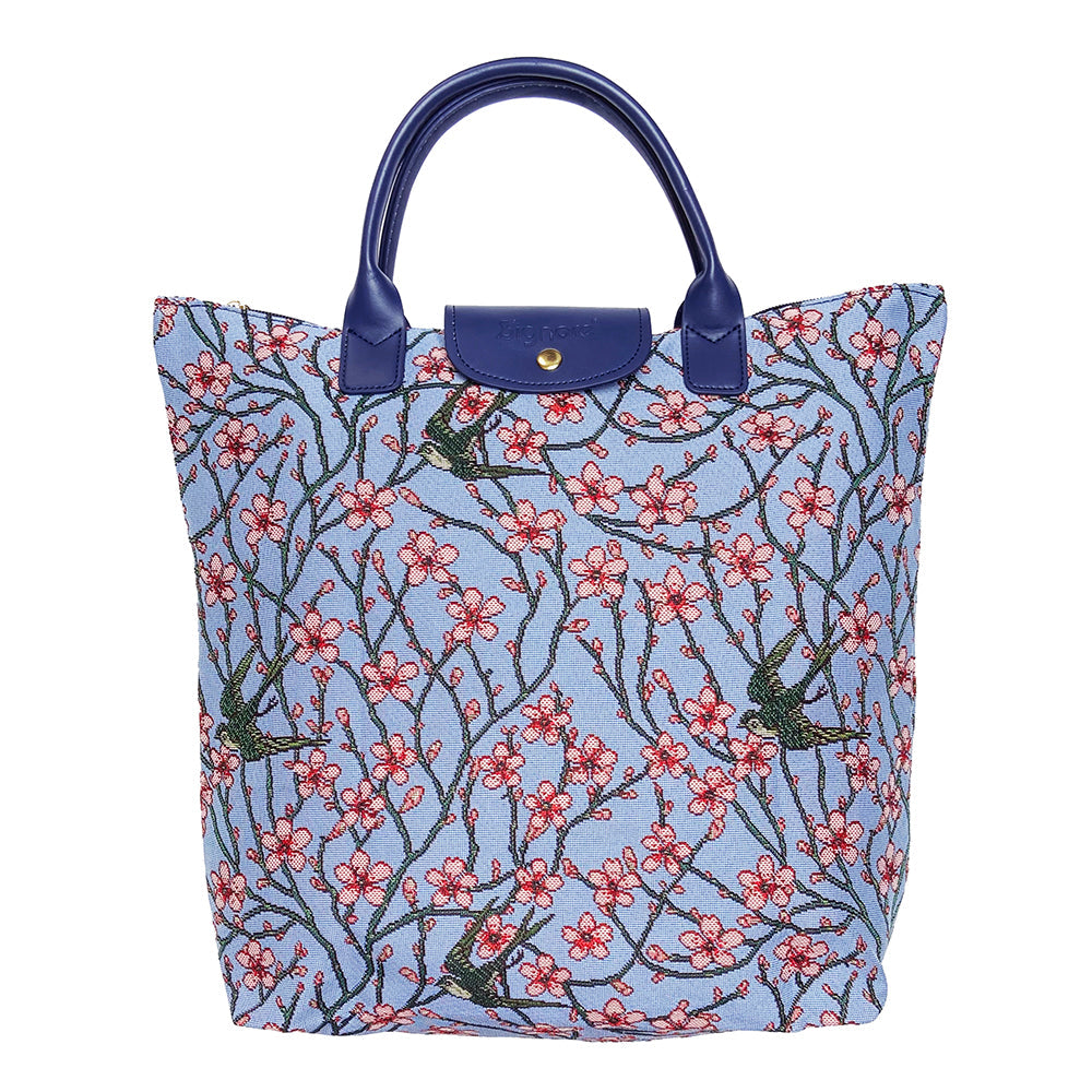 Almond Blossom And Swallow Foldaway Grocery Bag