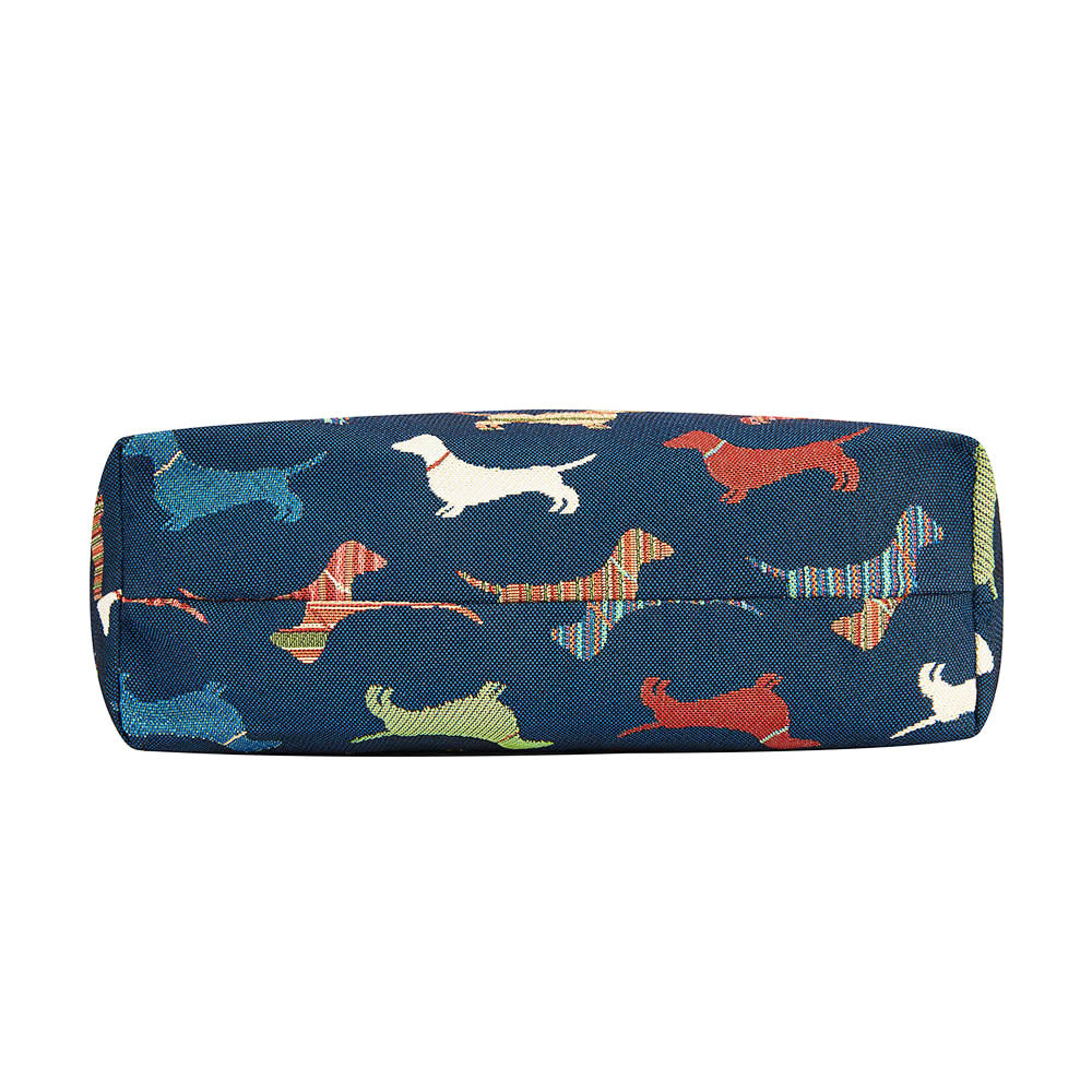 Dachshund Blue Foldaway Grocery Bag