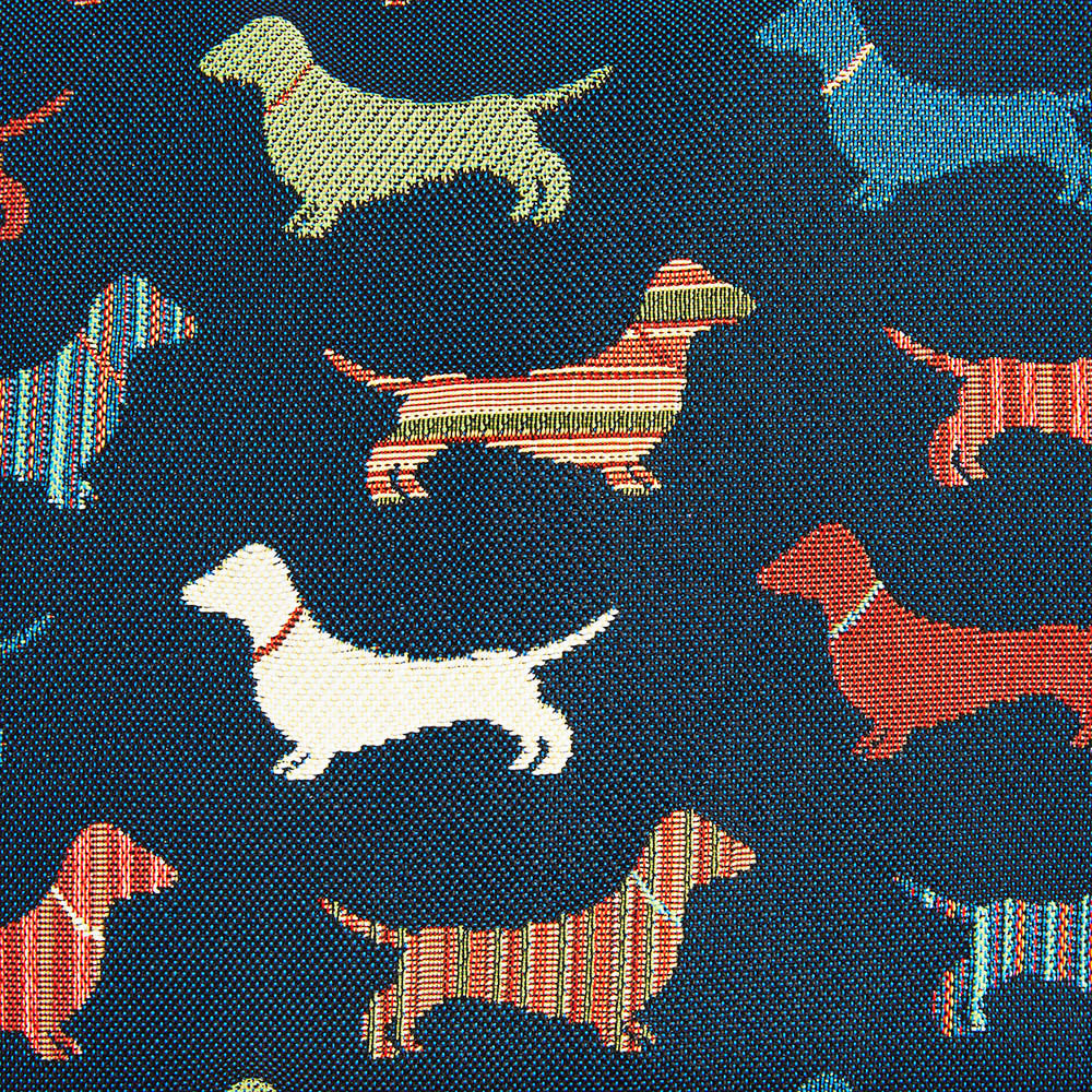 Dachshund Blue Foldaway Grocery Bag