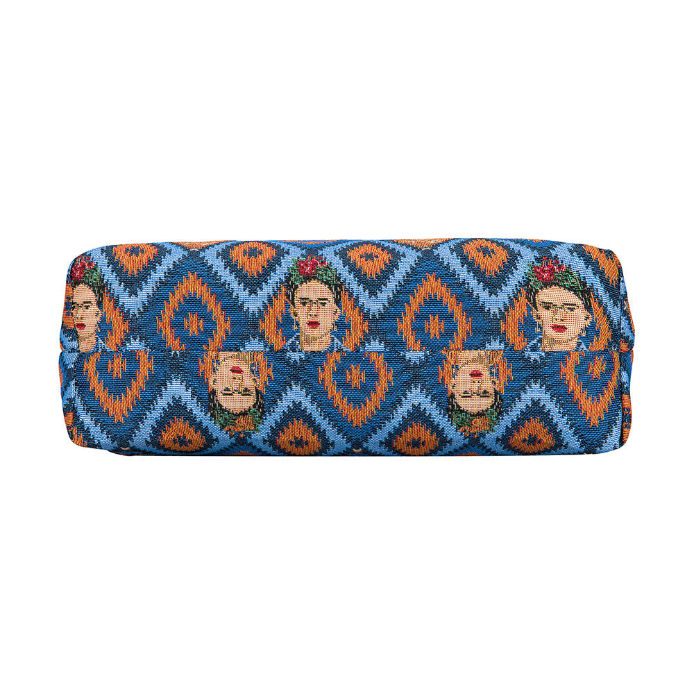 Frida Kahlo Icon Blue Foldaway Grocery Bag