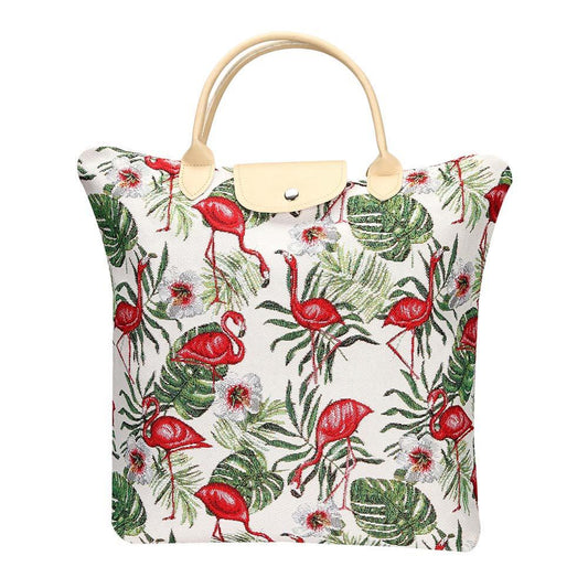 FDAW-FLAM | FLAMINGO FOLDAWAY GROCERY BAG - www.signareusa.com