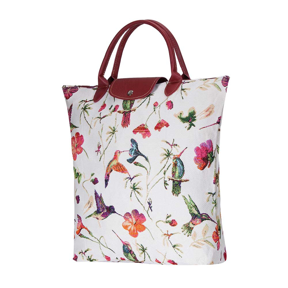 FDAW-HUMM | HUMMINGBIRD FOLDAWAY GROCERY BAG - www.signareusa.com