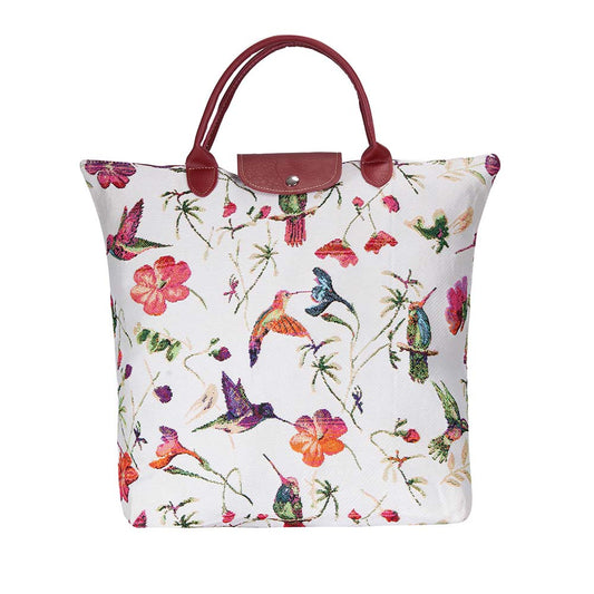 FDAW-HUMM | HUMMINGBIRD FOLDAWAY GROCERY BAG - www.signareusa.com