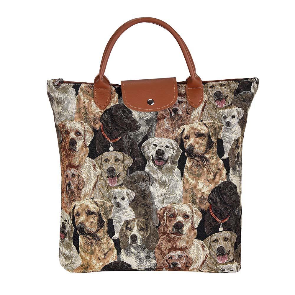 FDAW-LAB | LABRADOR DOG FOLDAWAY GROCERY BAG - www.signareusa.com