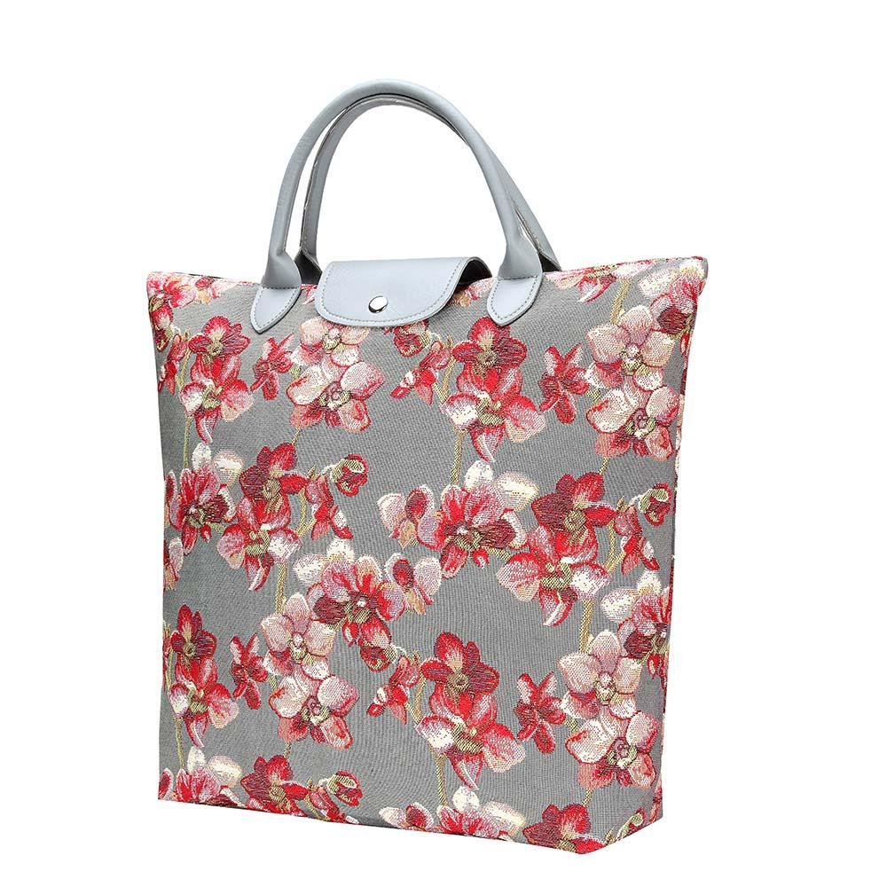 FDAW-ORC | ORCHID FOLDAWAY GROCERY BAG - www.signareusa.com