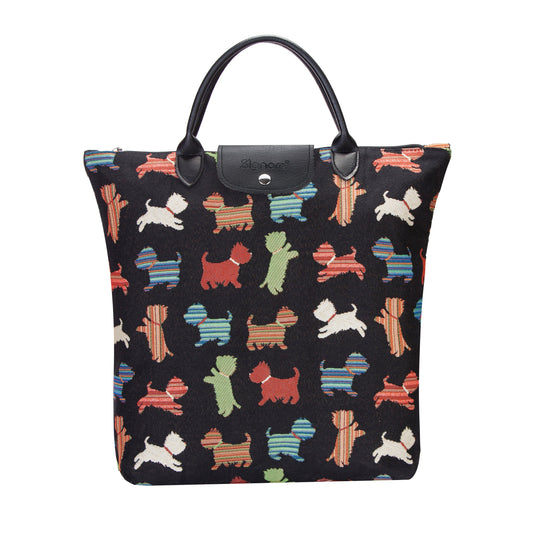 Playful Puppy Foldaway Grocery Bag