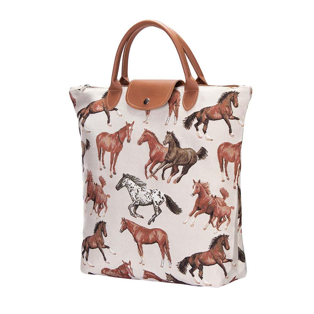 FDAW-RHOR | RUNNING HORSE FOLDAWAY GROCERY BAG - www.signareusa.com