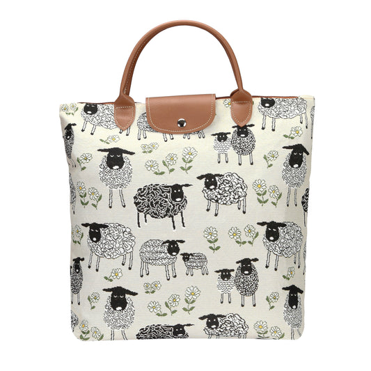 FDAW-SPLM | SPRING LAMB FOLDABLE SHOPPING BAG - www.signareusa.com