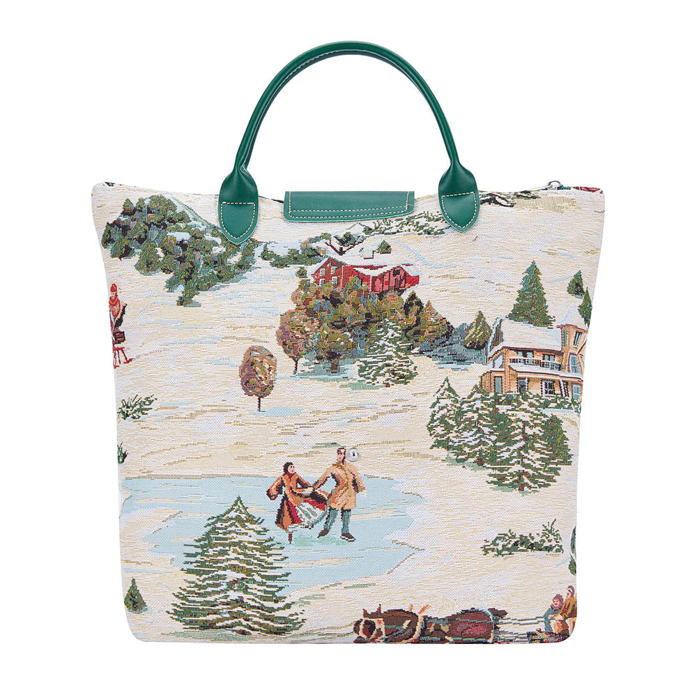 Xmas Sleigh Foldaway Reusable Grocery Bag