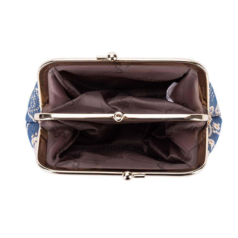 FRMP-AUST | JANE AUSTEN BLUE COIN CLASP FRAME PURSE WALLET - www.signareusa.com