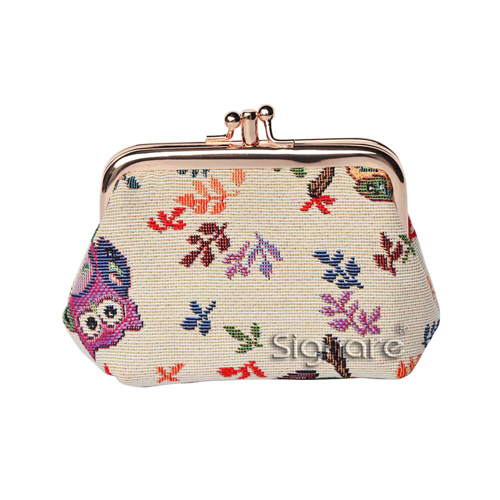 FRMP-OWL | OWL COIN CLASP FRAME PURSE WALLET - www.signareusa.com