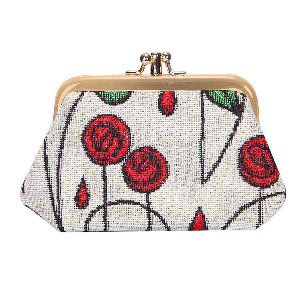 FRMP-RMSP | RENNIE MACKINTOSH SIMPLE ROSE COIN CLASP FRAME PURSE WALLET - www.signareusa.com