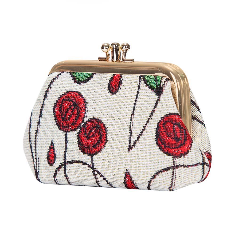 FRMP-RMSP | RENNIE MACKINTOSH SIMPLE ROSE COIN CLASP FRAME PURSE WALLET - www.signareusa.com