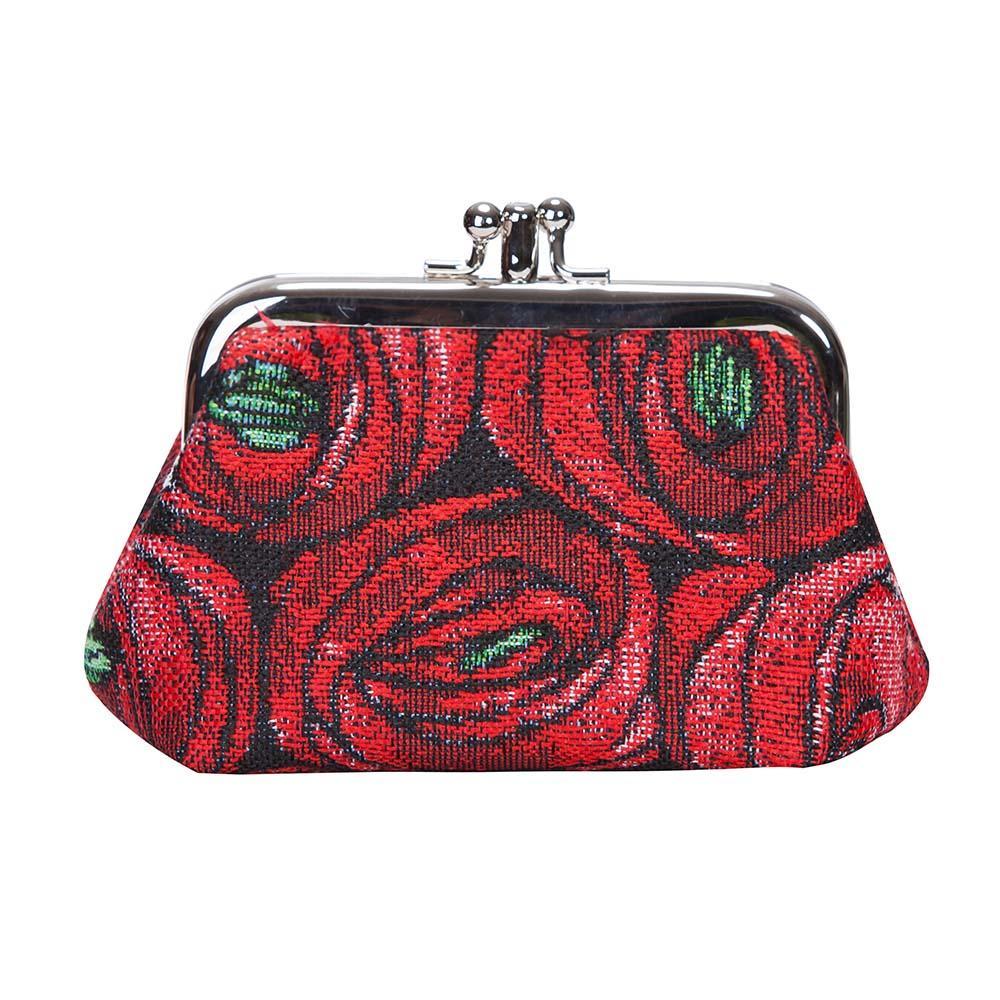 FRMP-RMTD | RENNIE MACKINTOSH ROSE AND TEARDROP COIN CLASP FRAME PURSE WALLET - www.signareusa.com