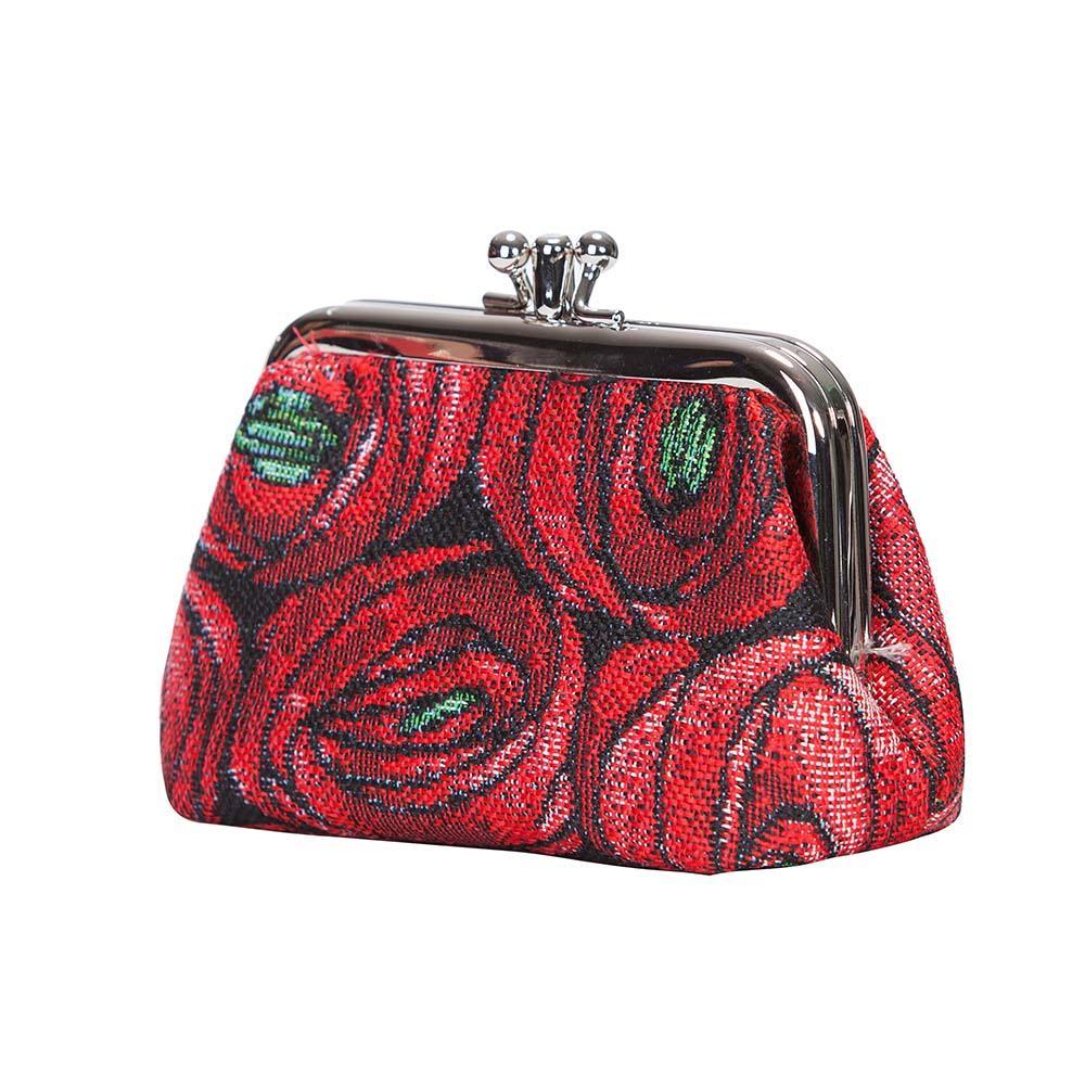 FRMP-RMTD | RENNIE MACKINTOSH ROSE AND TEARDROP COIN CLASP FRAME PURSE WALLET - www.signareusa.com