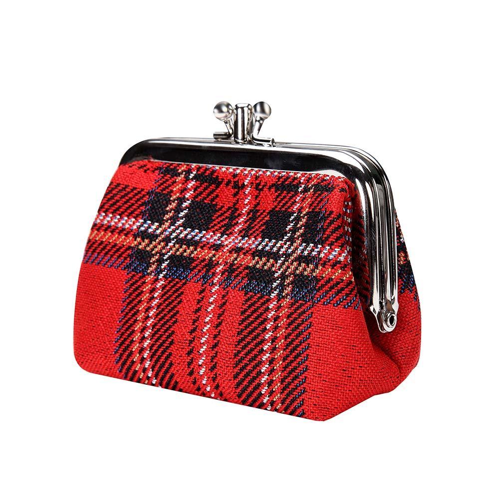 FRMP-RSTT | ROYAL STEWART TARTAN COIN CLASP FRAME PURSE WALLET - www.signareusa.com