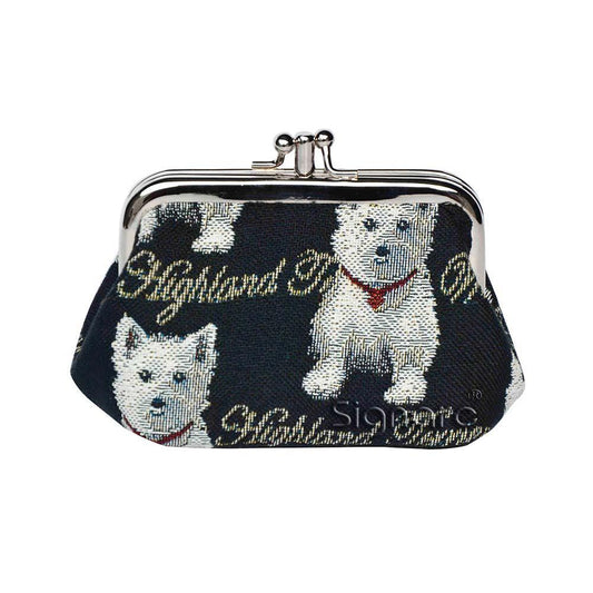 FRMP-WES | WESTIE DOG COIN CLASP FRAME PURSE WALLET - www.signareusa.com