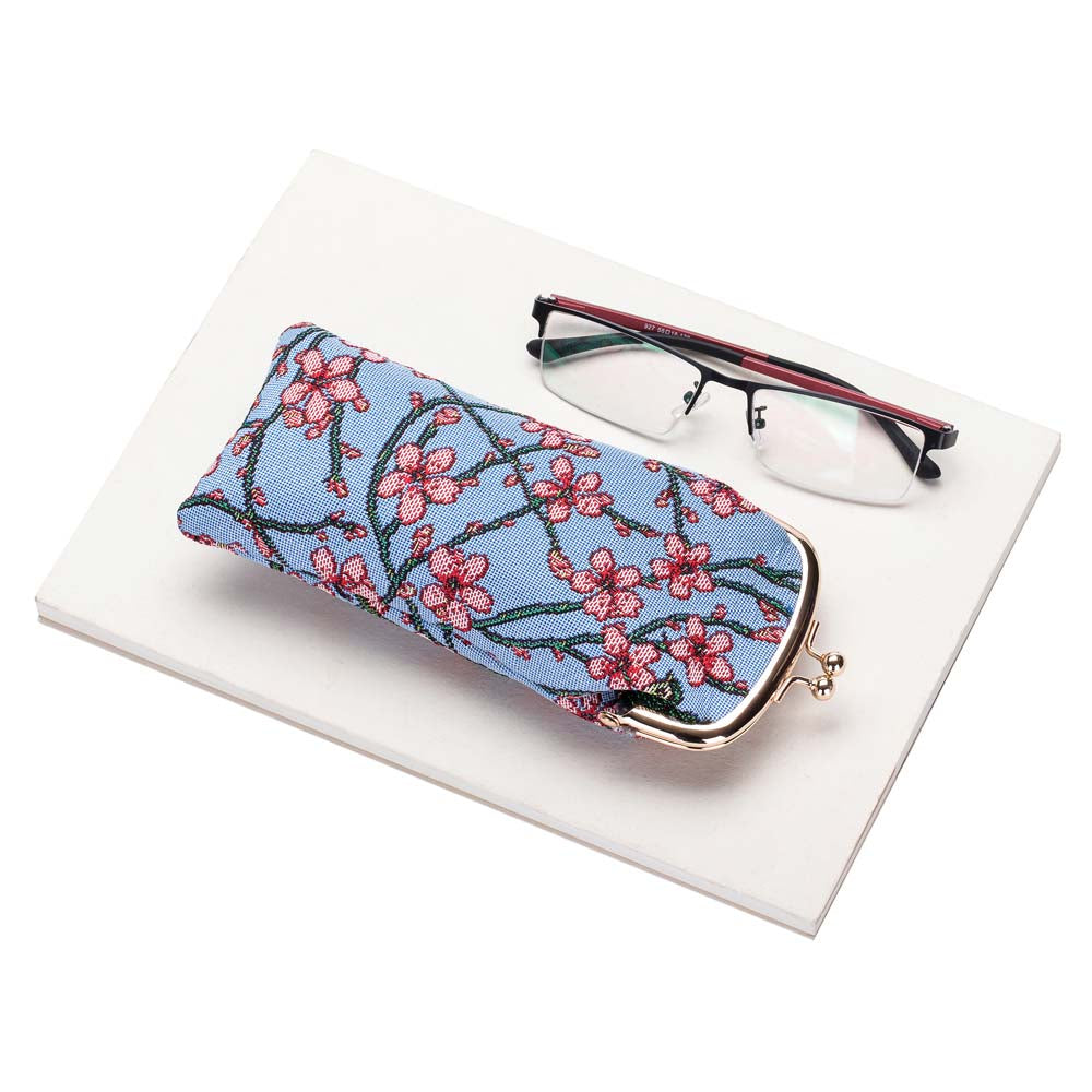 GPCH-BLOS | ALMOND BLOSSOM AND SWALLOW GLASSES SUNGLASSES POUCH CASE - www.signareusa.com