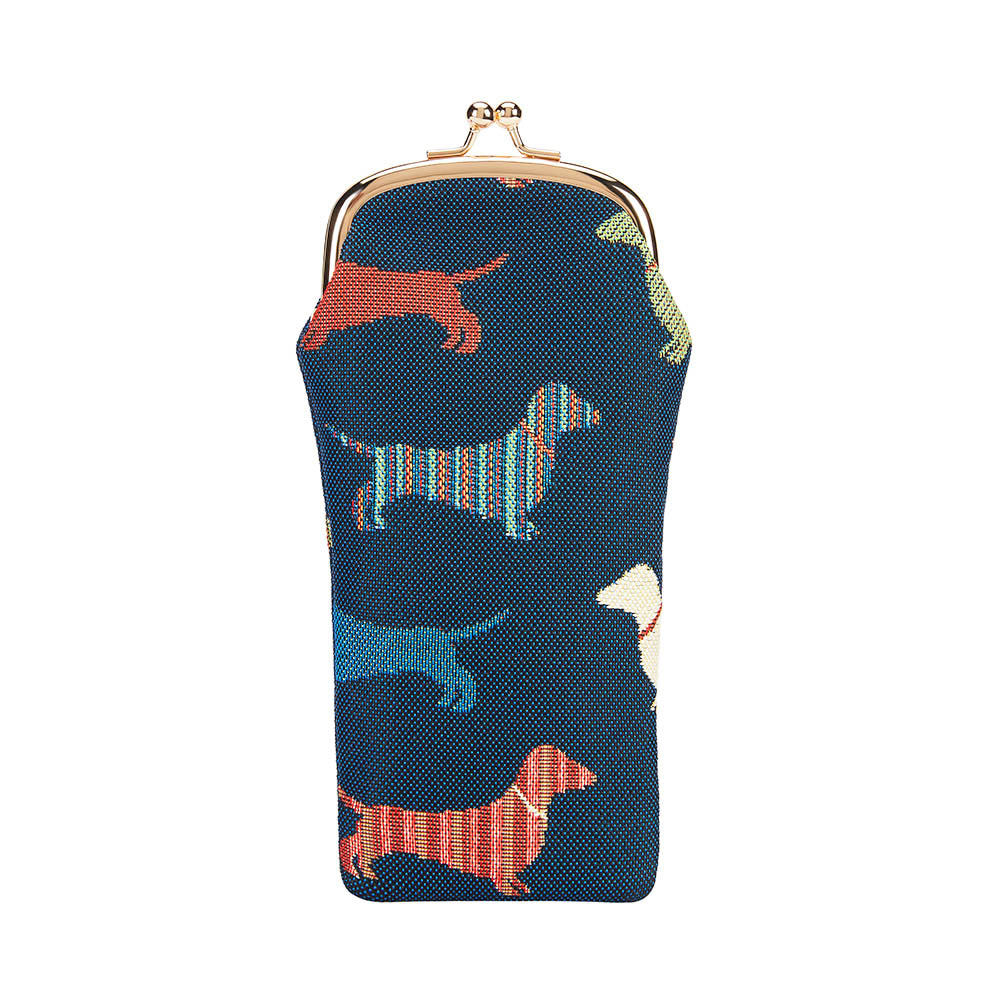 Dachshund Blue Glasses Pouch/ Case