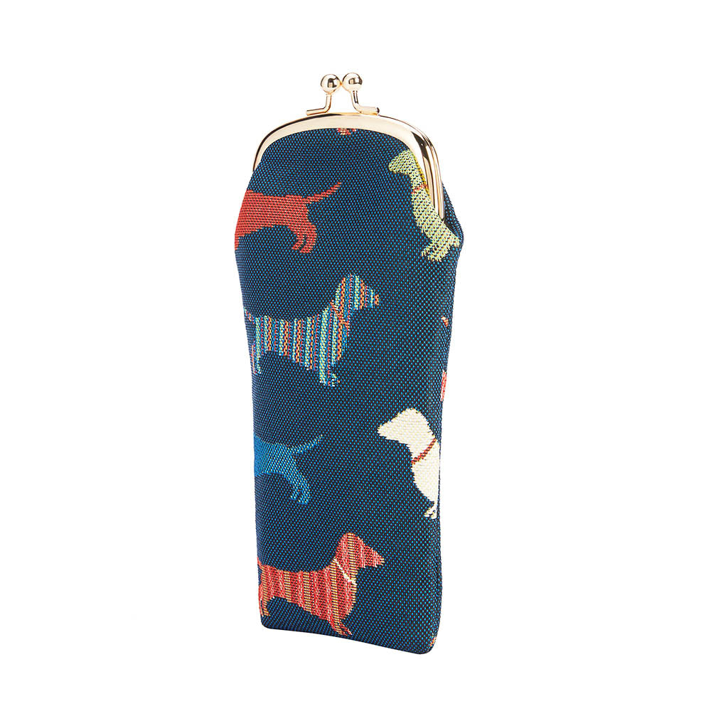 Dachshund Blue Glasses Pouch/ Case