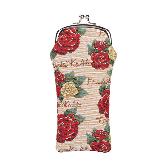 Frida Kahlo Rose Glasses Pouch/ Case