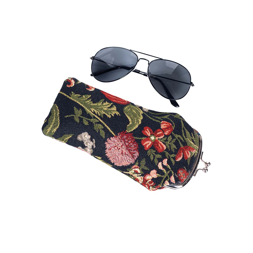 Morning Garden Black Glasses Pouch/ Case