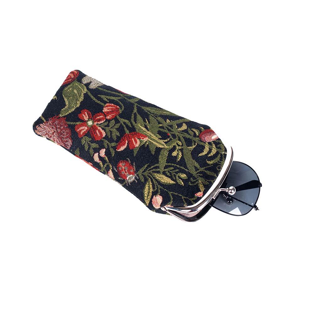 Morning Garden Black Glasses Pouch/ Case