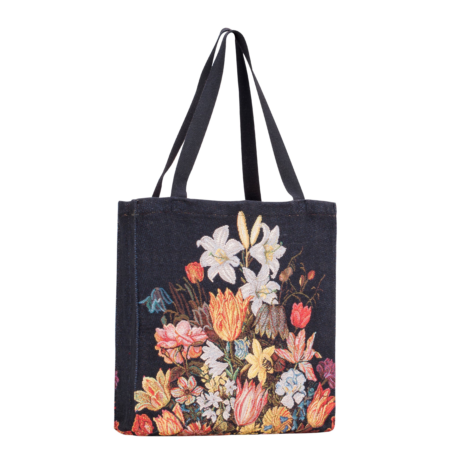 GUSS-ART-AB-STILL | A Still Life of Flowers in a Wan-Li Vase Foldable Gusset Bag - www.signareusa.com