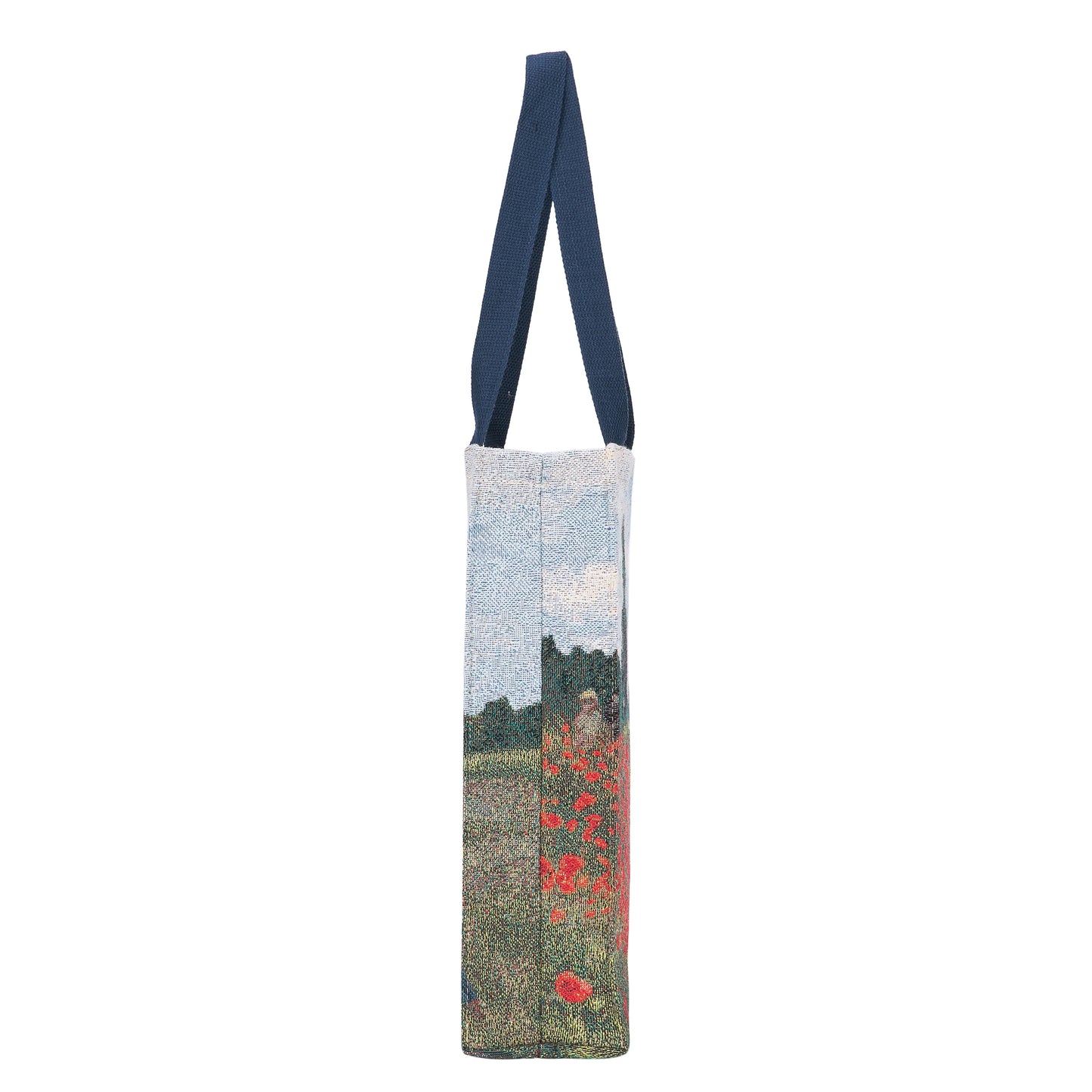 GUSS-ART-CM-POPFL | CLAUDE MONET POPPY FIELD Foldable Gusset Shopping Bag - www.signareusa.com