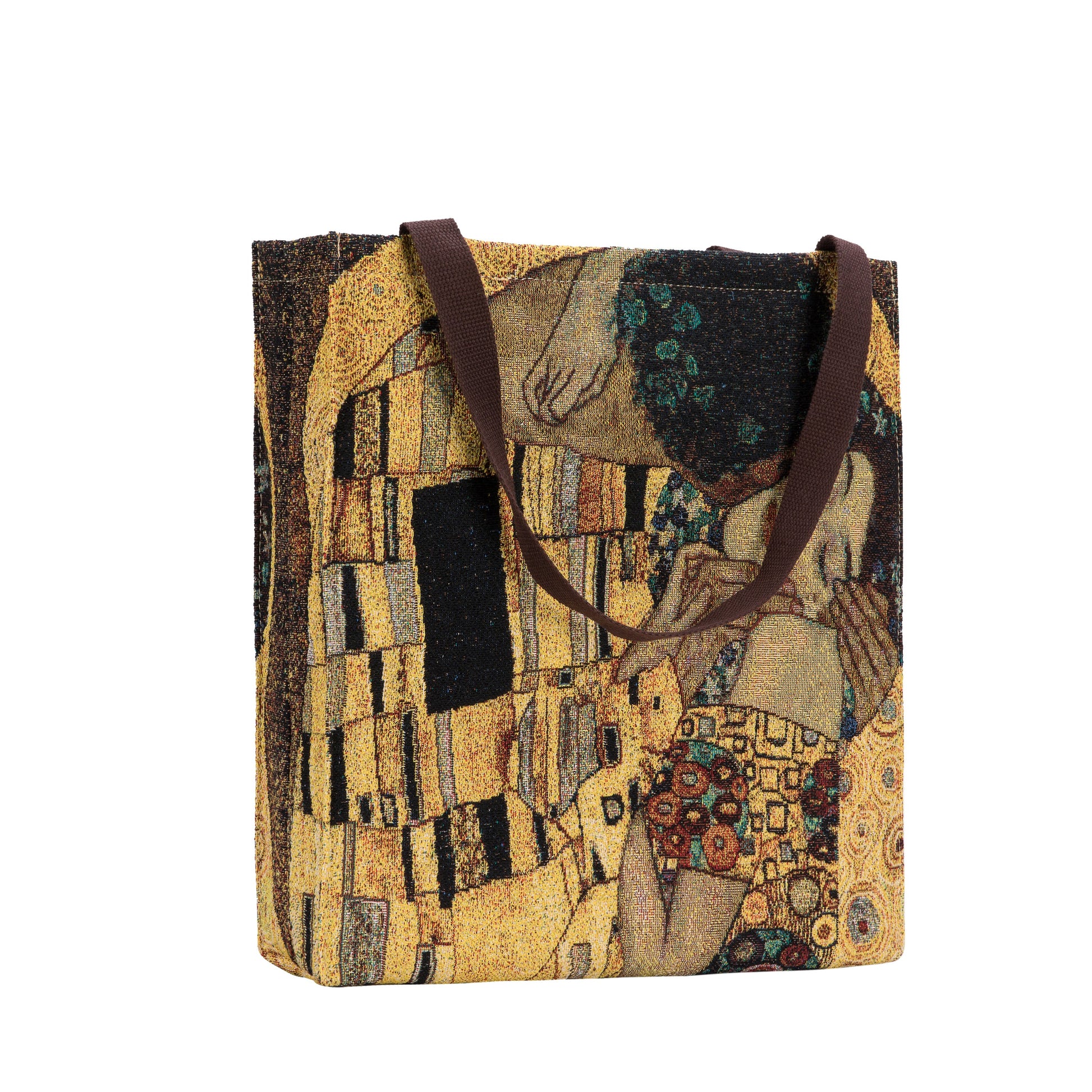 GUSS-ART-GK-GDKS | Klimt Gold Kiss Foldable Gusset Shopping Bag - www.signareusa.com