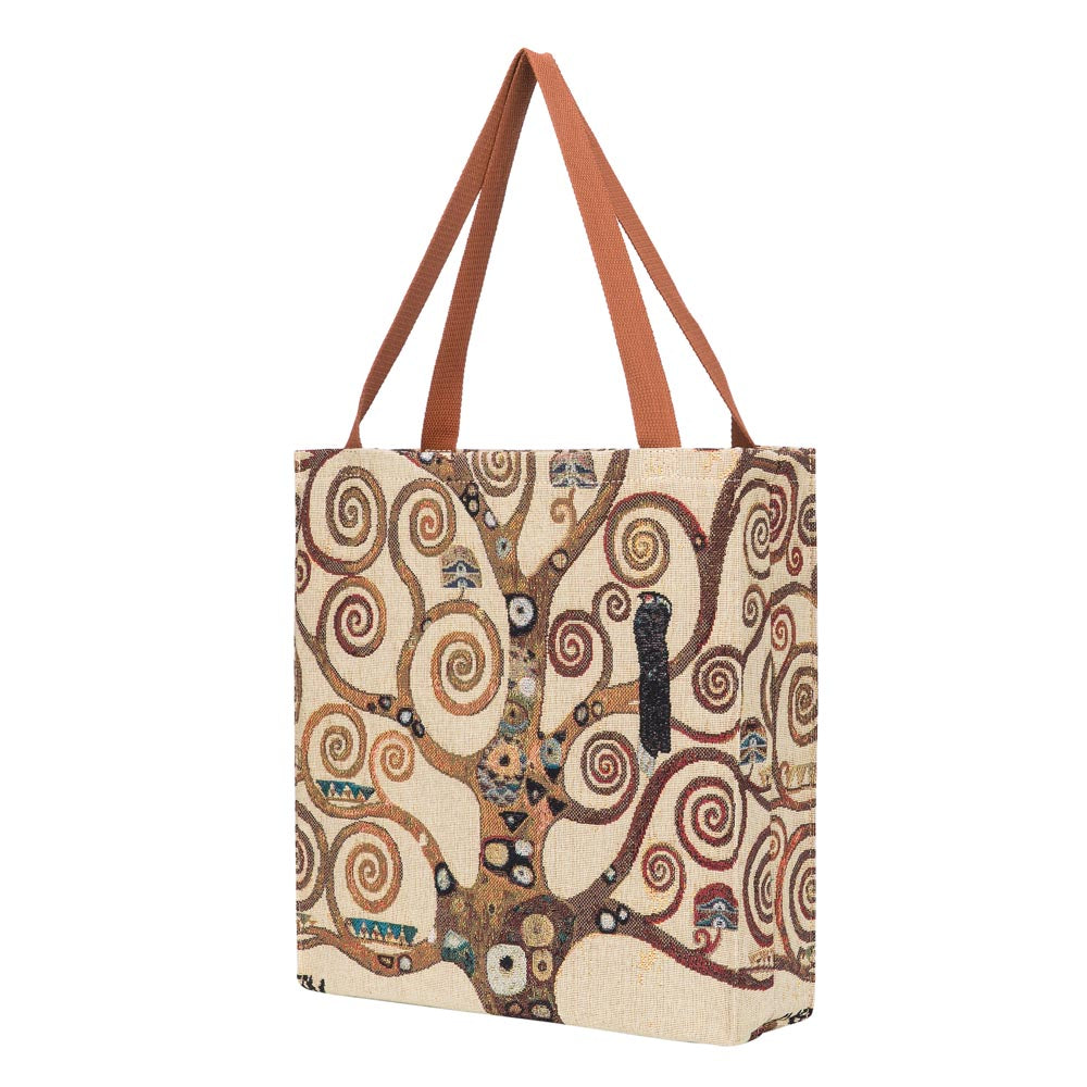 GUSS-ART-GK-TREE | Klimt Tree of Life Foldable Gusset Shopping Bag - www.signareusa.com