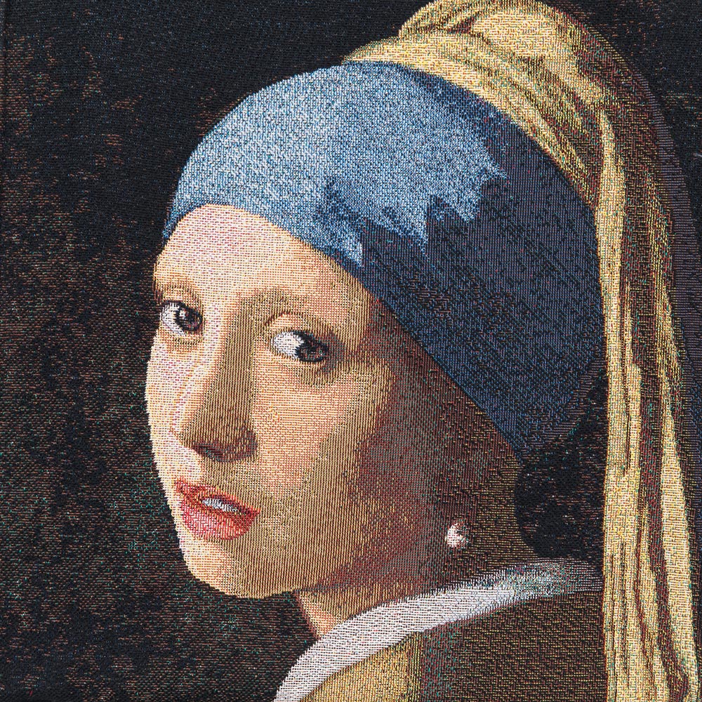 GUSS-ART-JV-GIRL | Girl with a Pearl Earring Foldable Gusset Shopping Bag - www.signareusa.com