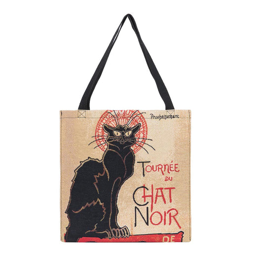 GUSS-ART-TS-CHAT | Steinlen Tournee du Chat Noir Foldable Gusset Shopping Bag - www.signareusa.com