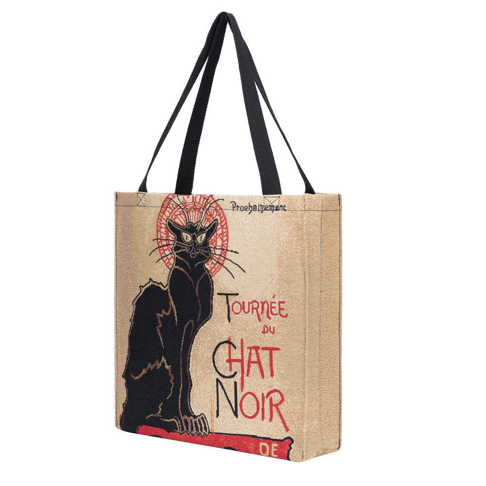 GUSS-ART-TS-CHAT | Steinlen Tournee du Chat Noir Foldable Gusset Shopping Bag - www.signareusa.com