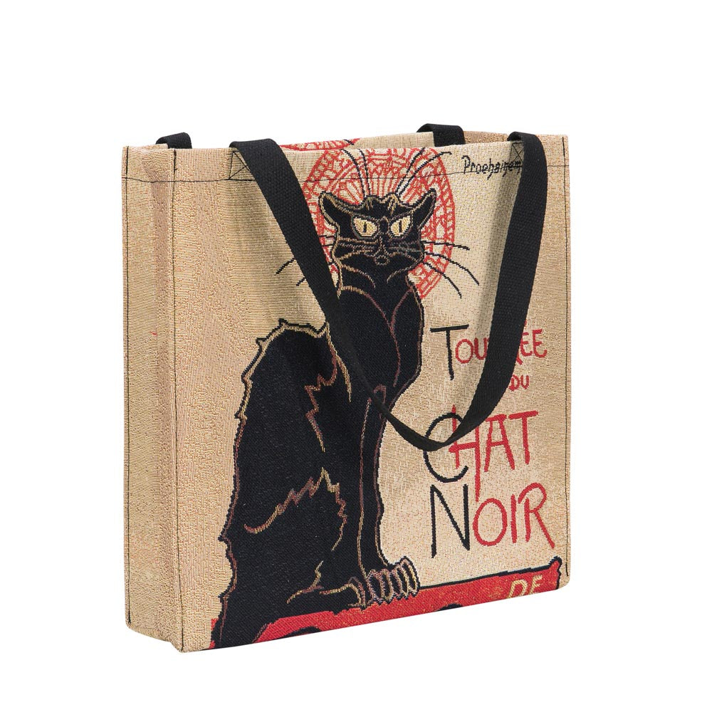 GUSS-ART-TS-CHAT | Steinlen Tournee du Chat Noir Foldable Gusset Shopping Bag - www.signareusa.com