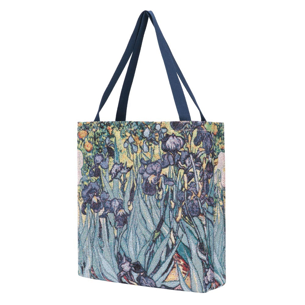 GUSS-ART-VG-IRIS | Van Gogh Iris Foldable Gusset Shopping Bag - www.signareusa.com