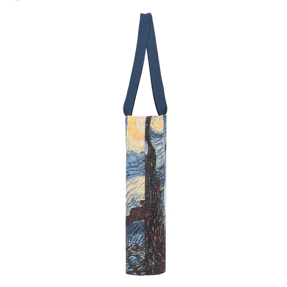 GUSS-ART-VG-STAR | Van Gogh Starry Night Foldable Gusset Shopping Bag - www.signareusa.com