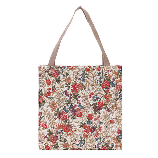 GUSS-FLMD | Flower Meadow Foldable Gusset Bag - www.signareusa.com