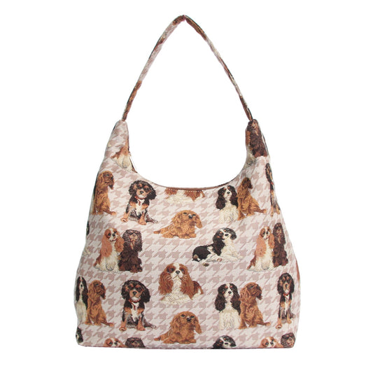 HOBO-KGCS | KING CHARLES CAVALIER SPANIEL DOG HOBO HANDBAG SHOULDER BAG - www.signareusa.com