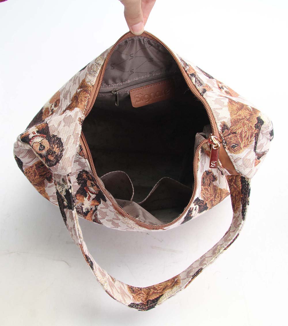 HOBO-KGCS | KING CHARLES CAVALIER SPANIEL DOG HOBO HANDBAG SHOULDER BAG - www.signareusa.com