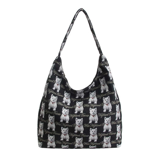 HOBO-WES | WESTIE DOG HOBO HANDBAG SHOULDER BAG - www.signareusa.com