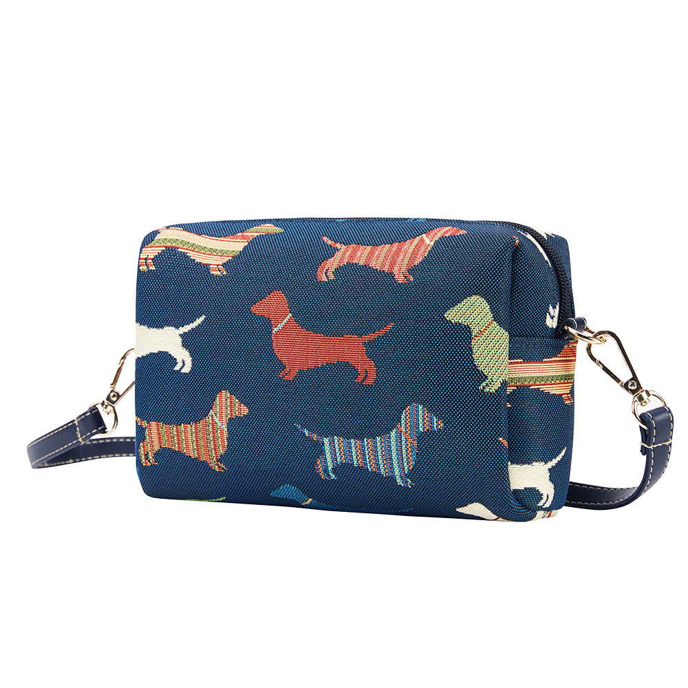 Dachshund Blue Hip Length Shoulder Bag