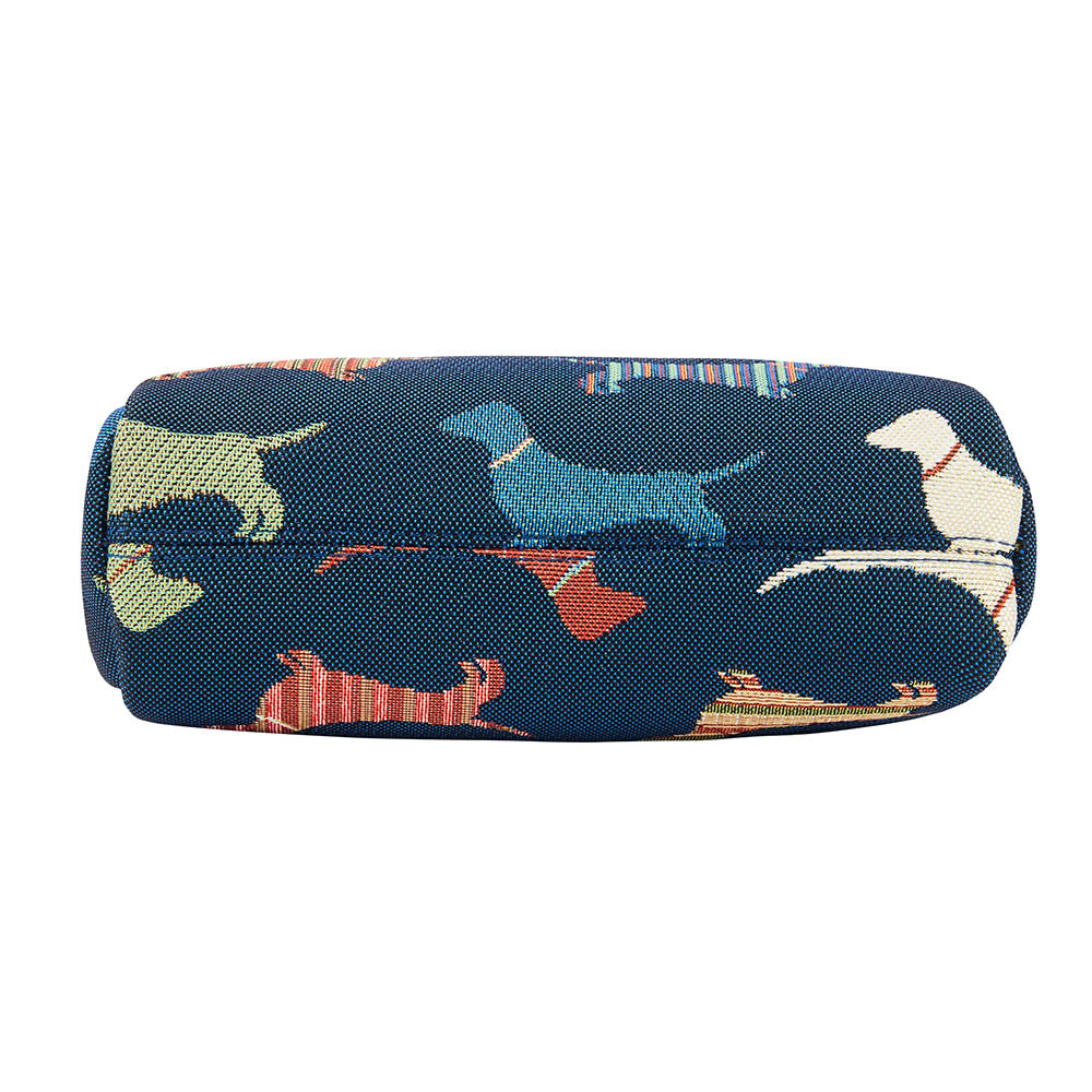 Dachshund Blue Hip Length Shoulder Bag